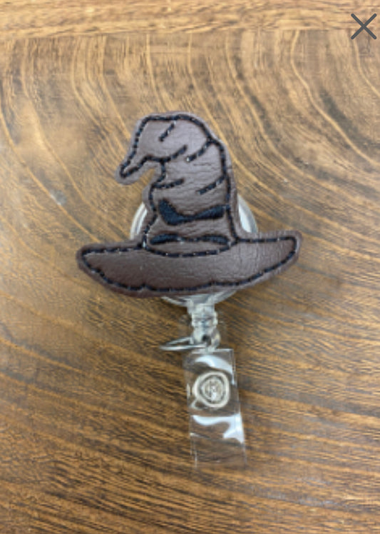 Sorting Hat Name Tag Retractable Badge Reel