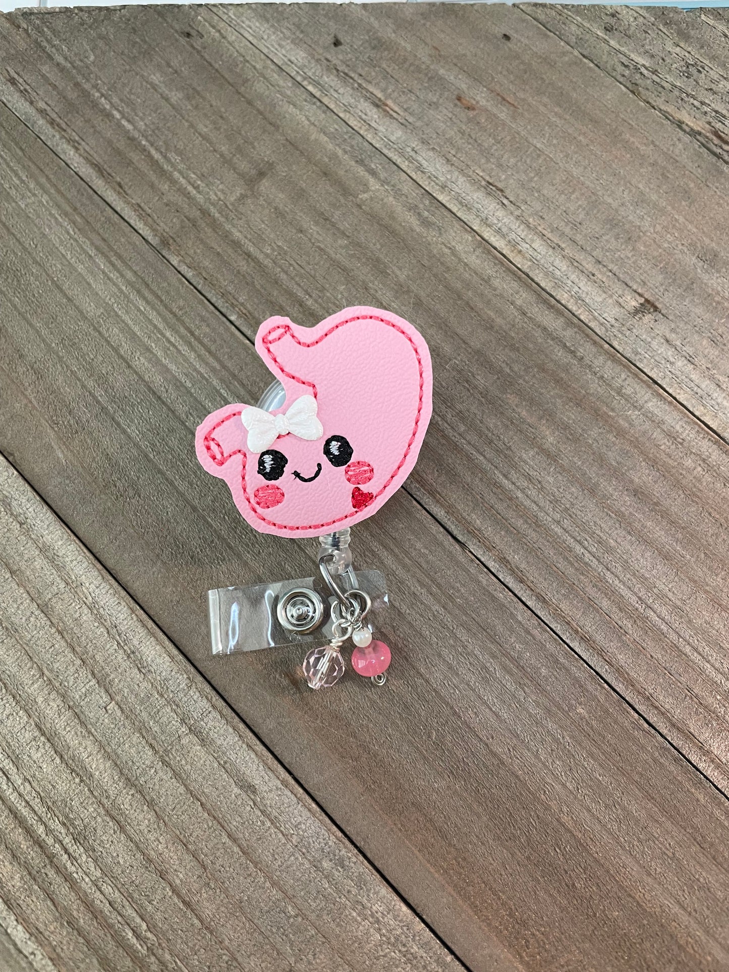 Happy Stomach Organ Retractable Badge Reel