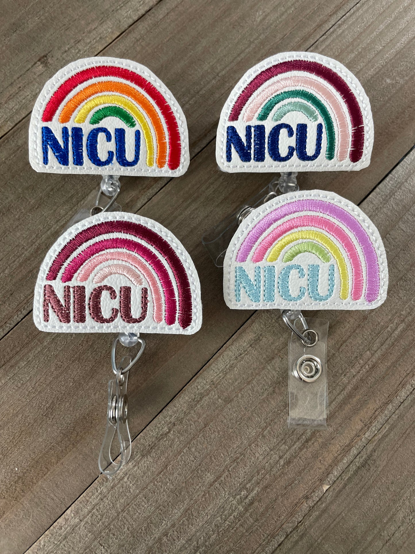 Rainbow, NICU, Labor & Delivery, PICU Retractable Badge Reel