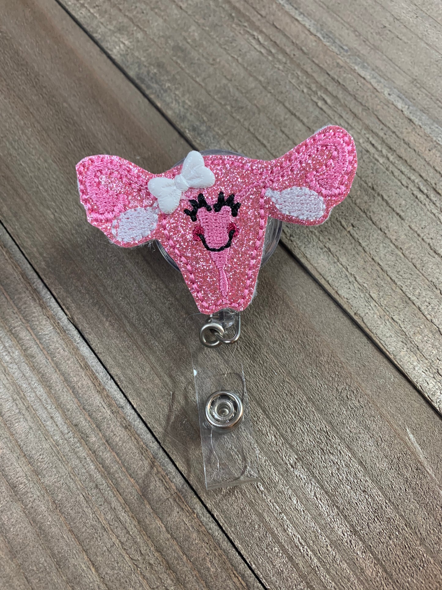 Happy Uterus  Labor and Delivery Retractable Badge Reel