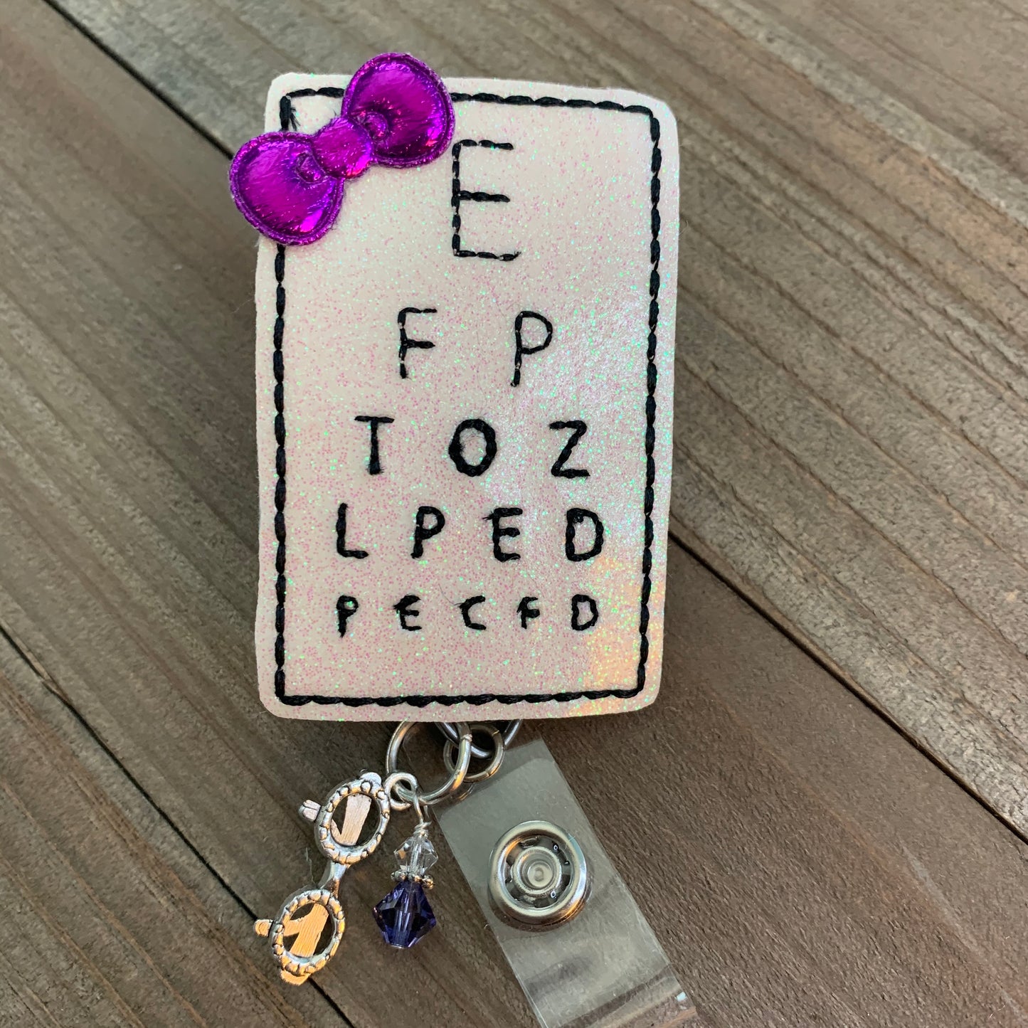 Cute Snellen Eye Chart Retractable Badge Reel