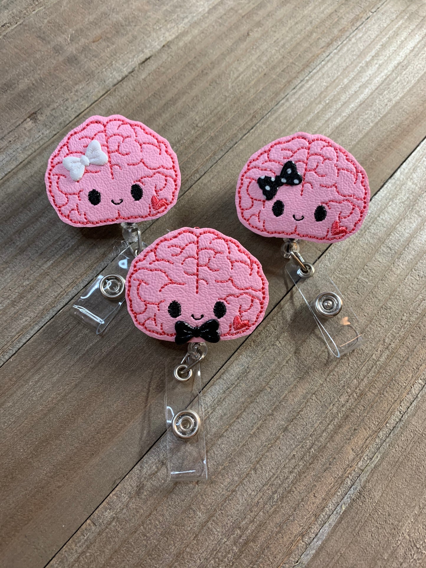 Happy Brain Organ Retractable Badge Reel