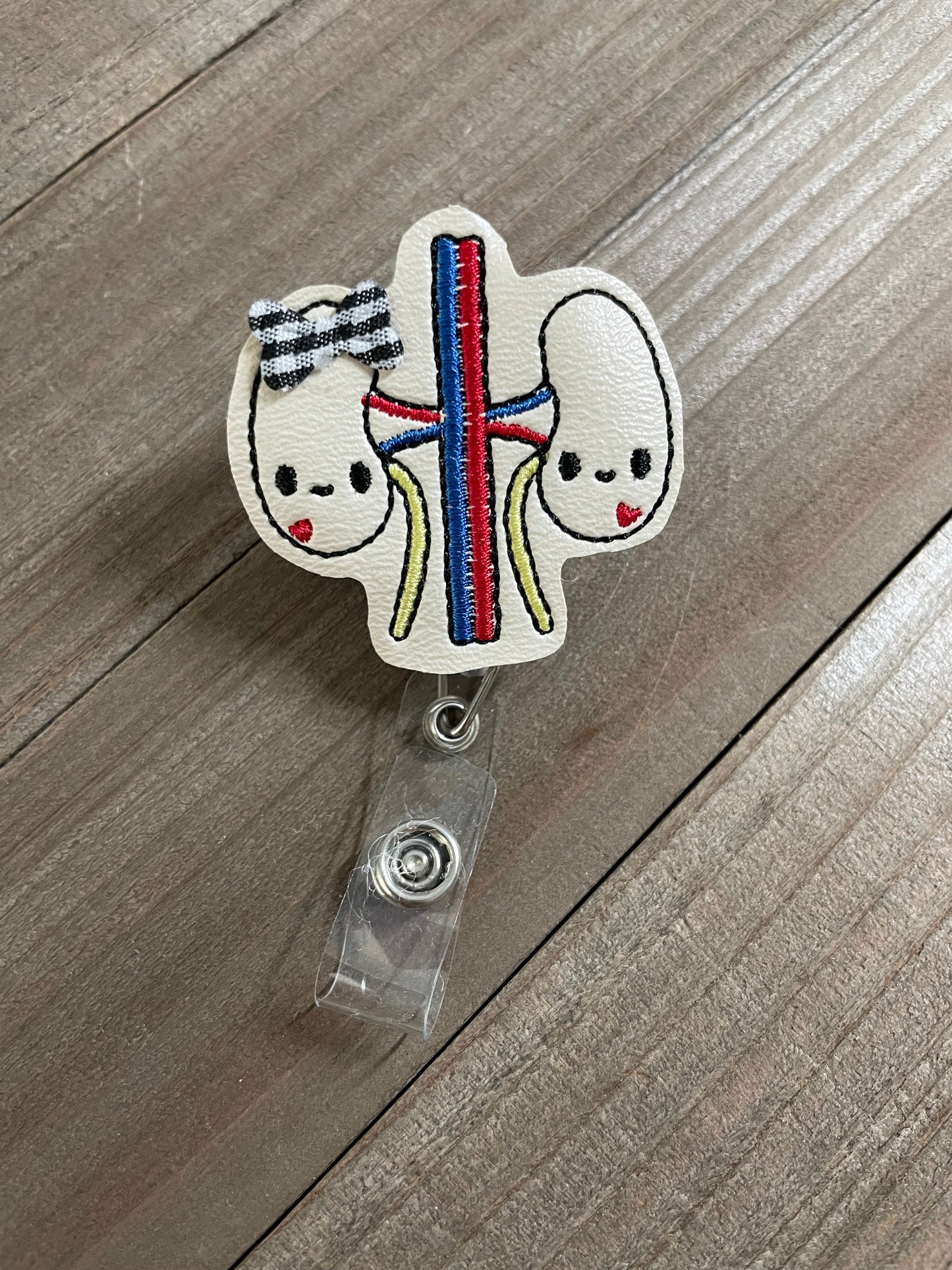 Kidney Cute Organ Retractable Badge Reel