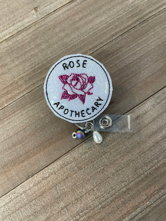 Rose Apothecary Schitt's Creek Retractable Badge Reel Name Tag