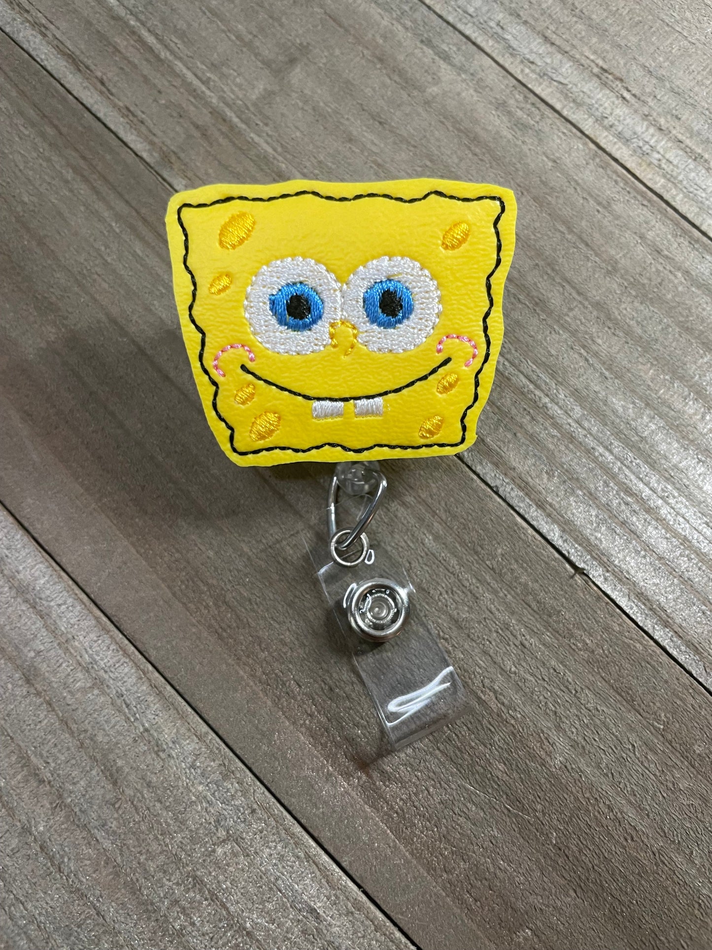 Sponge Bob Square Pants Retractable Badge Reel Name Tag