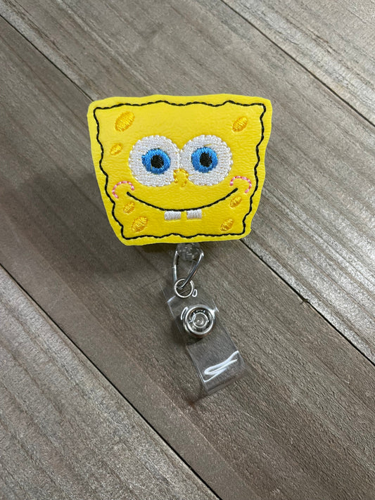 Sponge Bob Square Pants Retractable Badge Reel Name Tag