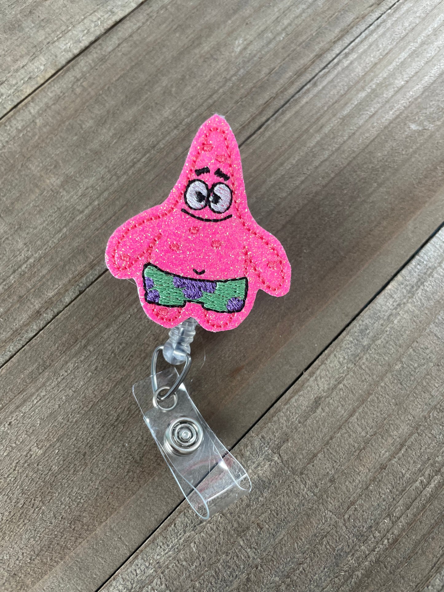 Patrick Sponge Bob Square Pants Retractable Badge Reel Name Tag