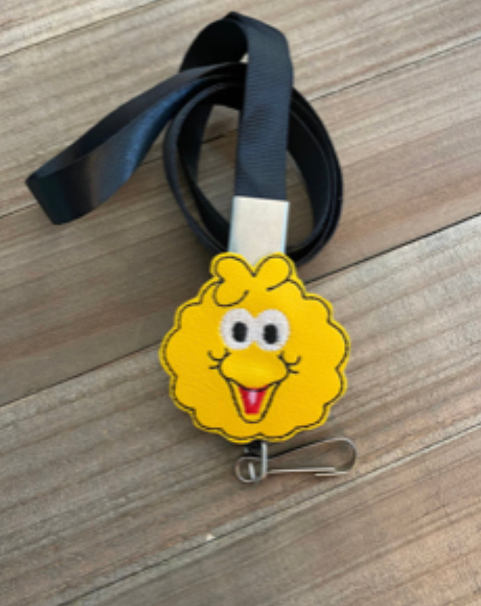 Big Bird Sesame Street Morning Cartoon Character Retractable Badge Reel Name Tag