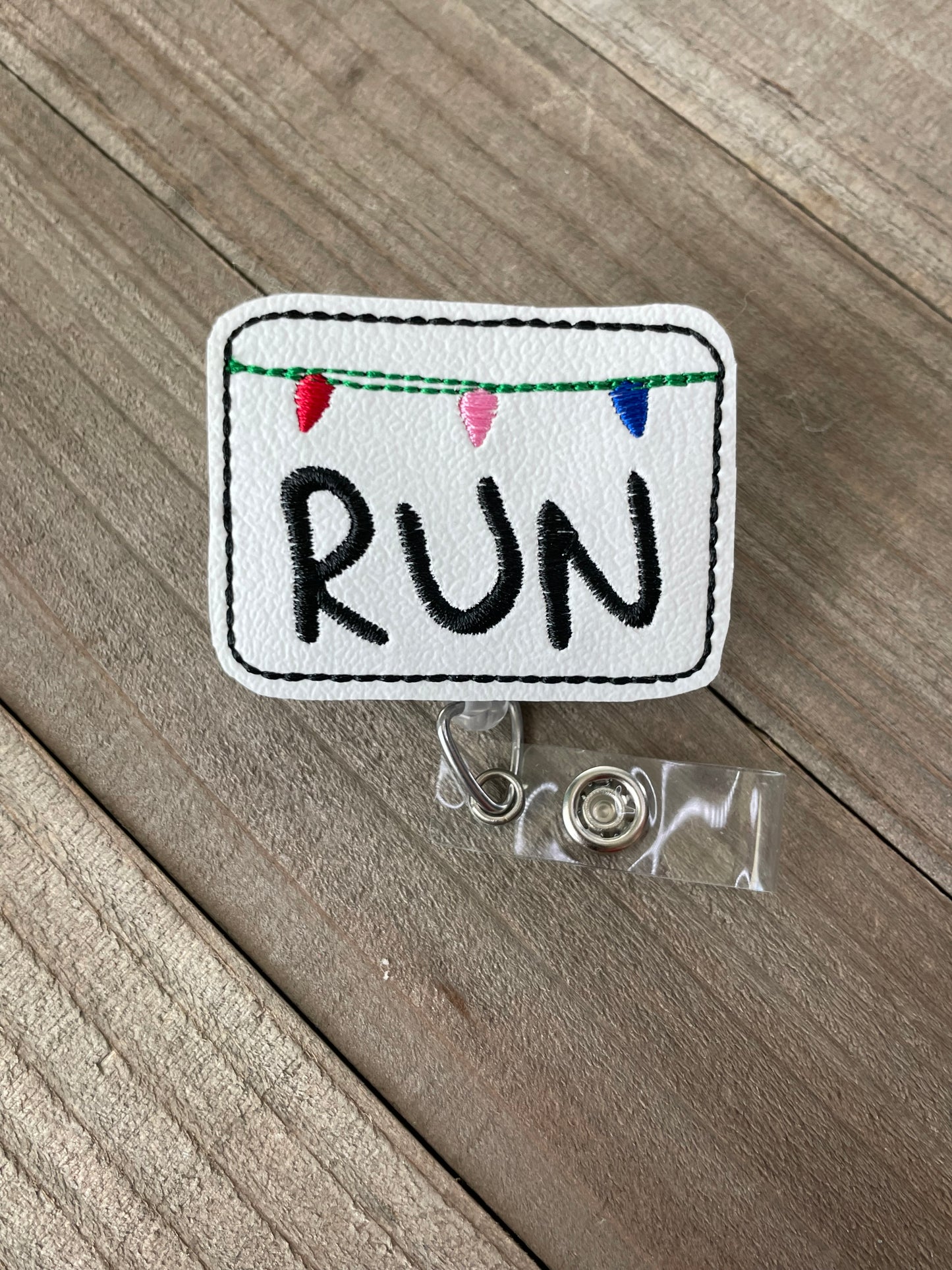 Stranger Things RUN Retractable Badge Reel Name Tag