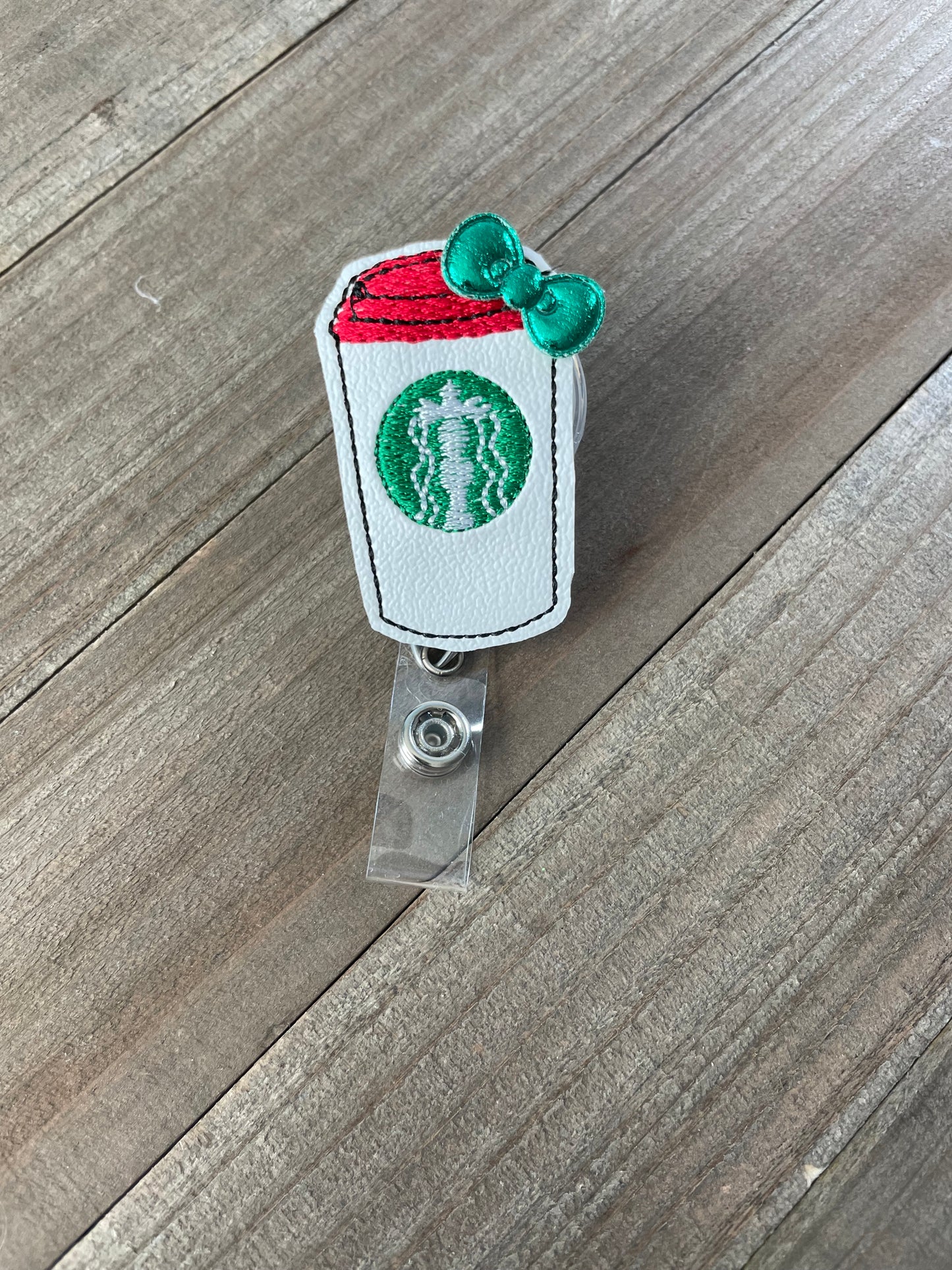 Hot Latte Coffee Retractable Badge Reel