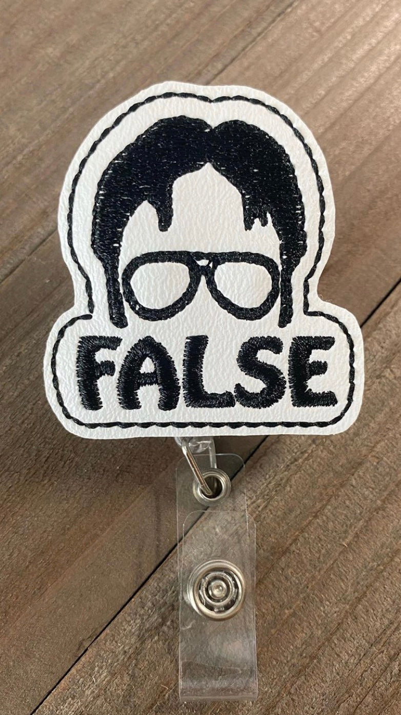 False The Office Dwight Retractable Badge Reel Name Tag