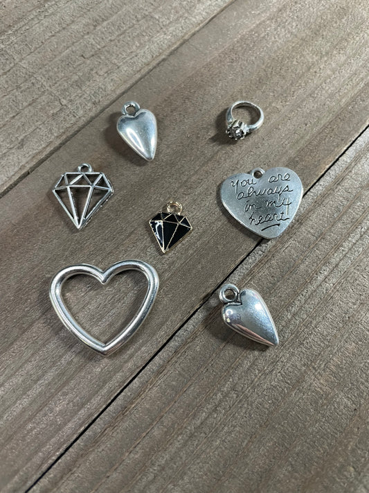 Hearts and Diamonds Themed Charms