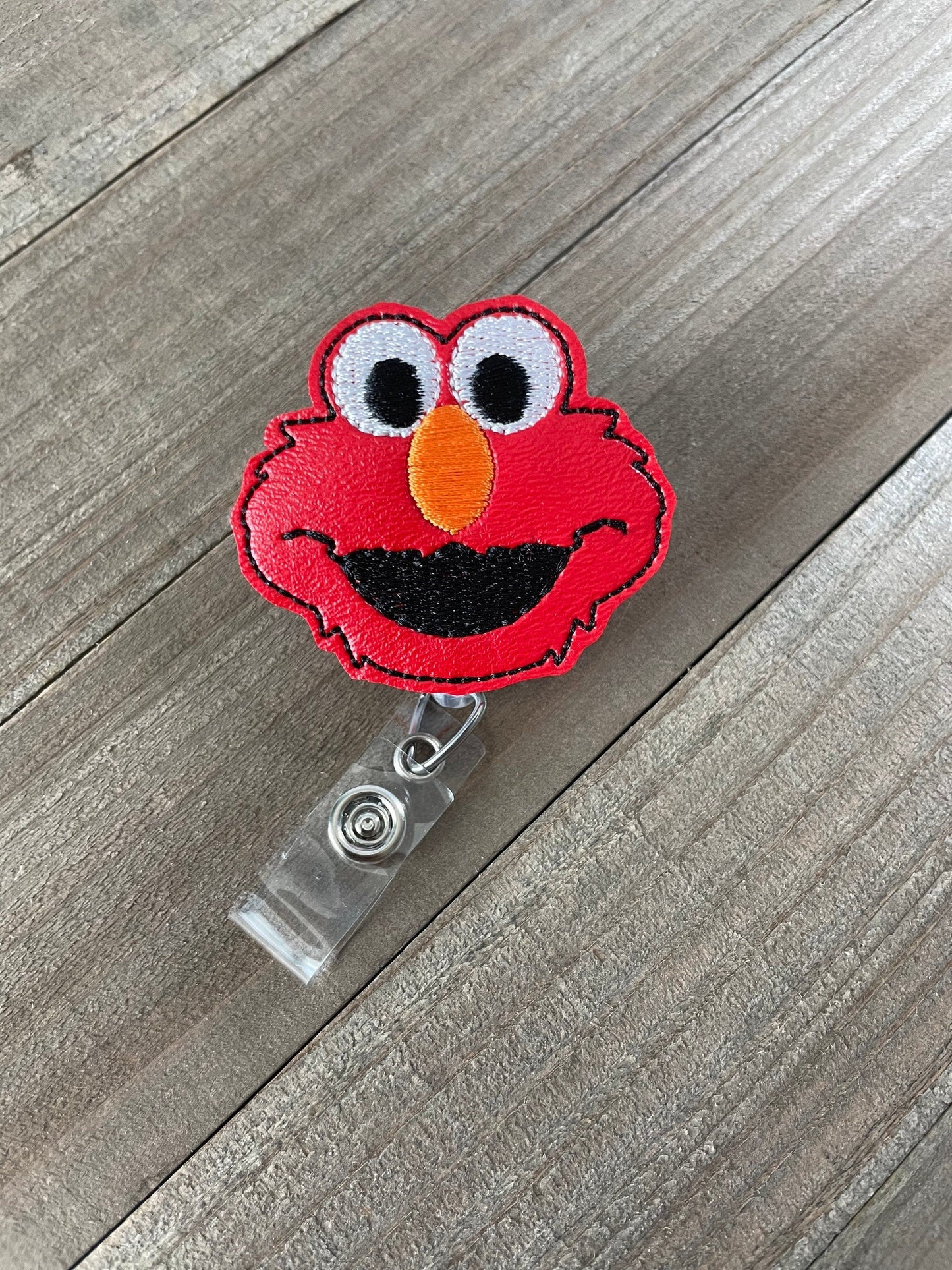 Elmo Sesame Street Morning Cartoon Character Retractable Badge Reel Name Tag