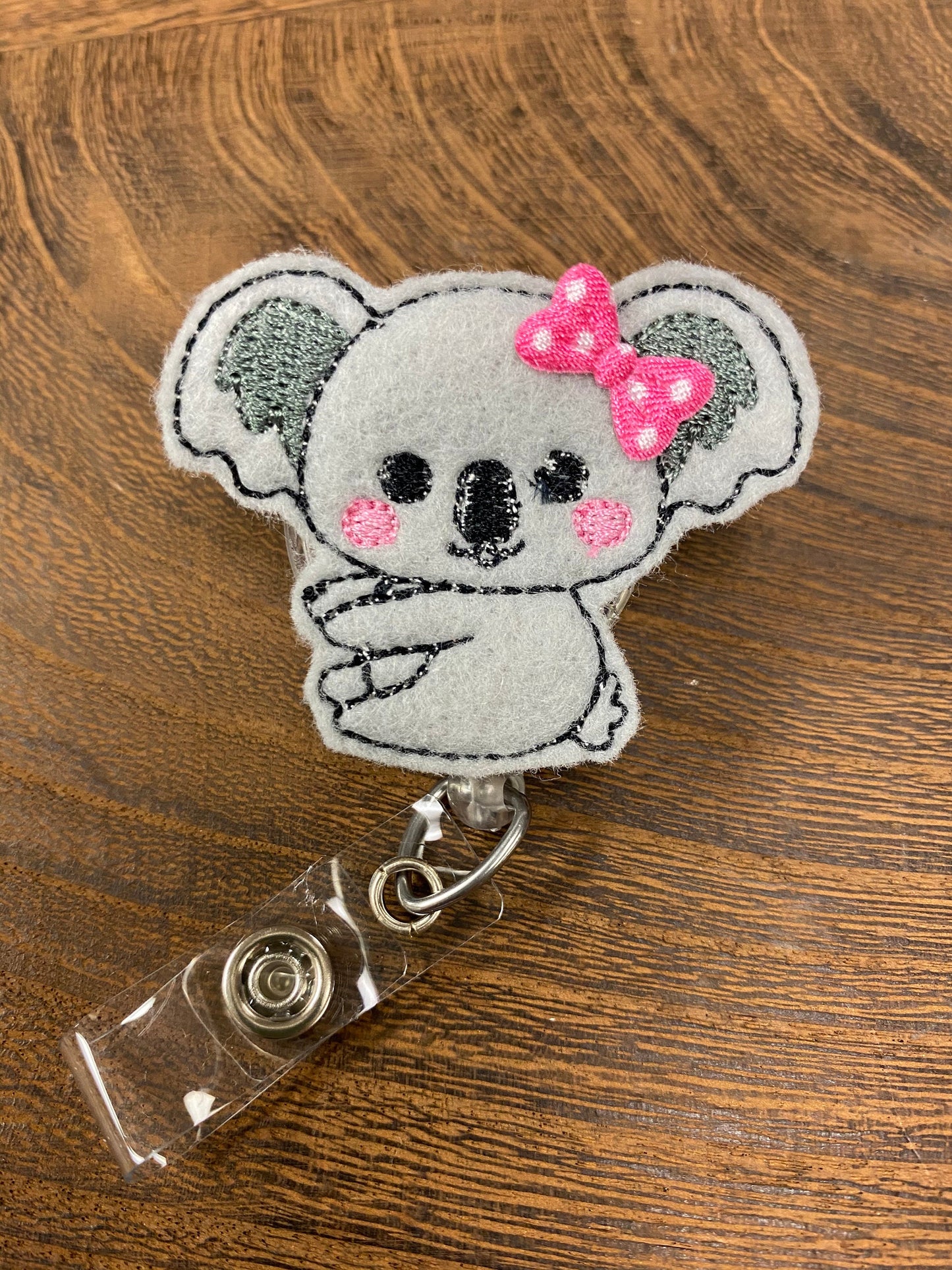 Koala Bear Retractable Badge Reel Name Tag Holder