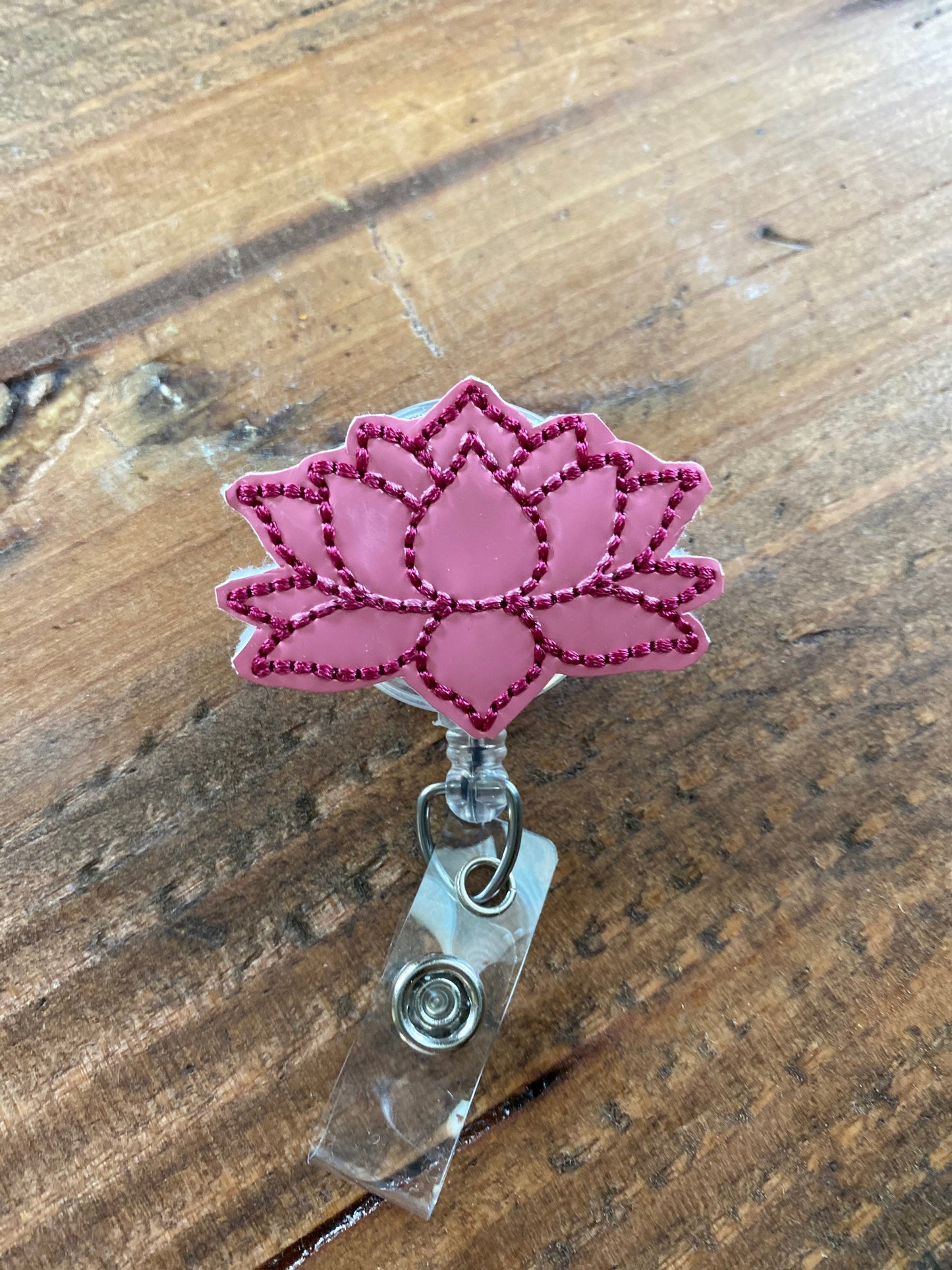 Lotus Flower Retractable Badge Reel