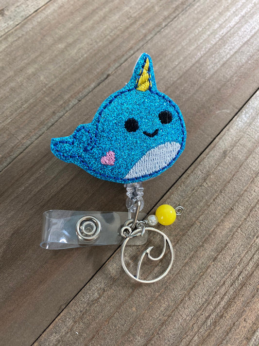 Narwhal Retractable Badge Reel Name Tag Holder