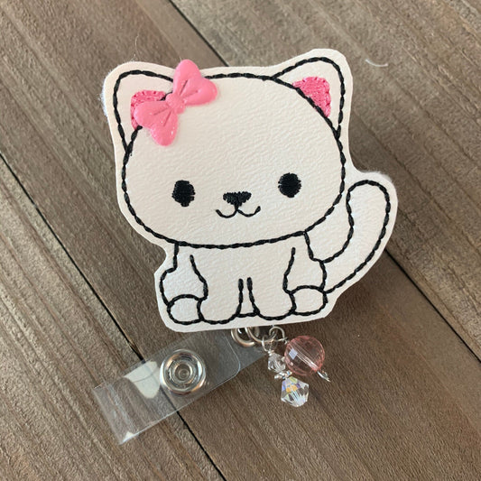 Kitten Cat Retractable Badge Reel Name Tag Holder