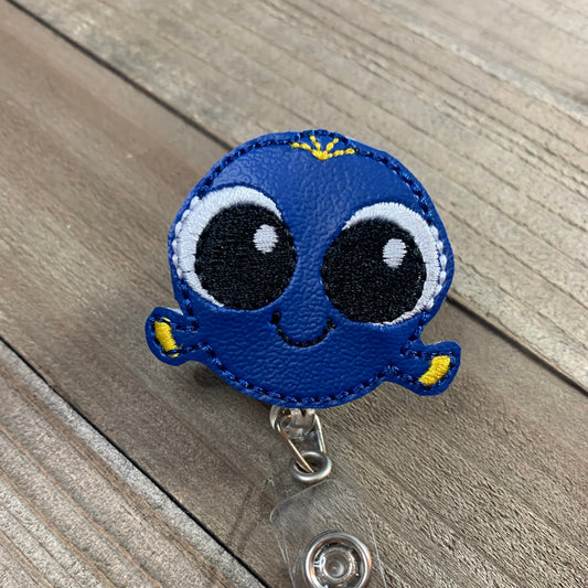 Baby Dory Fish Blu Tang Retractable Badge Reel Name Tag