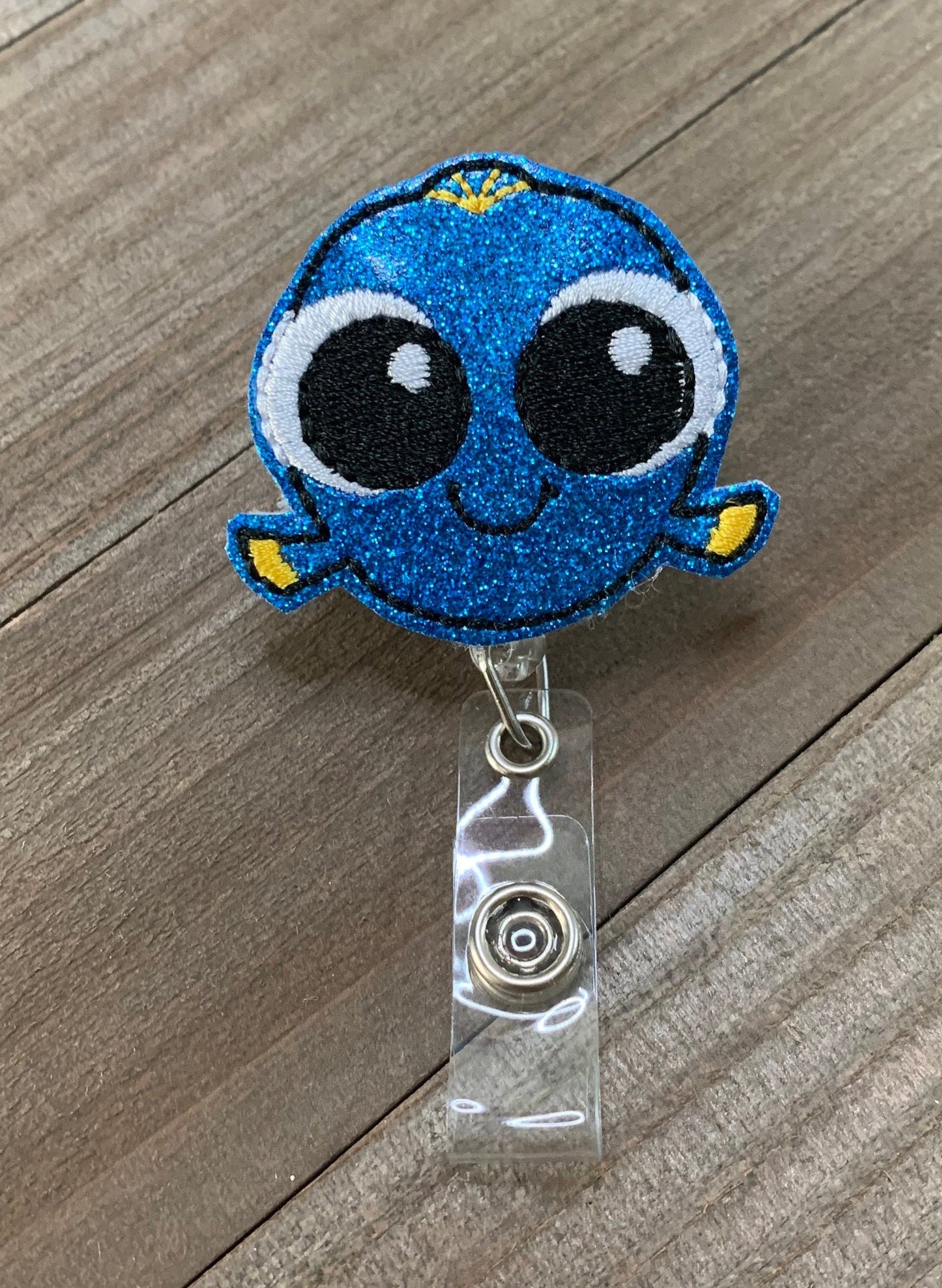 Baby Dory Fish Blu Tang Retractable Badge Reel Name Tag