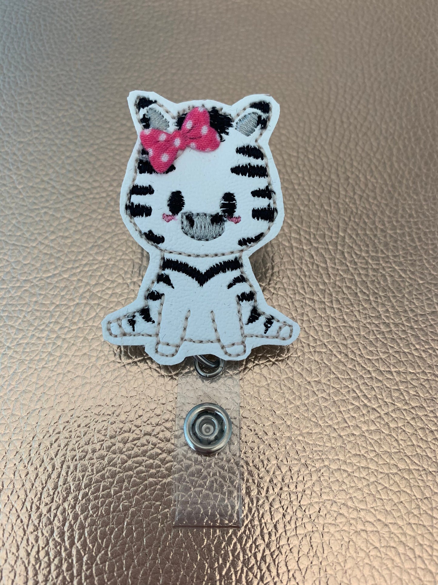 Sassy Zebra Retractable Badge Reel Name Tag Holder