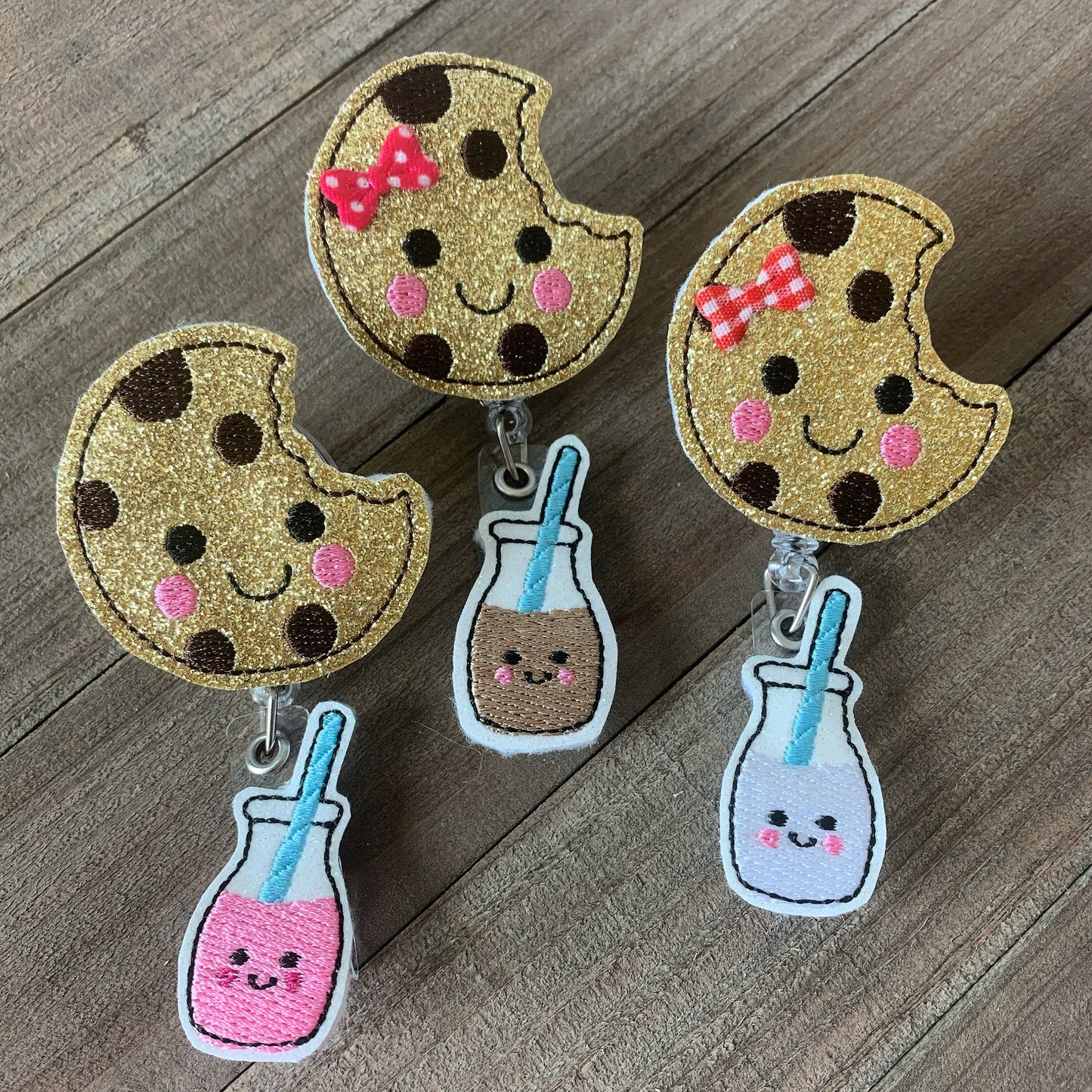 Milk and Cookies Retractable Badge Reel