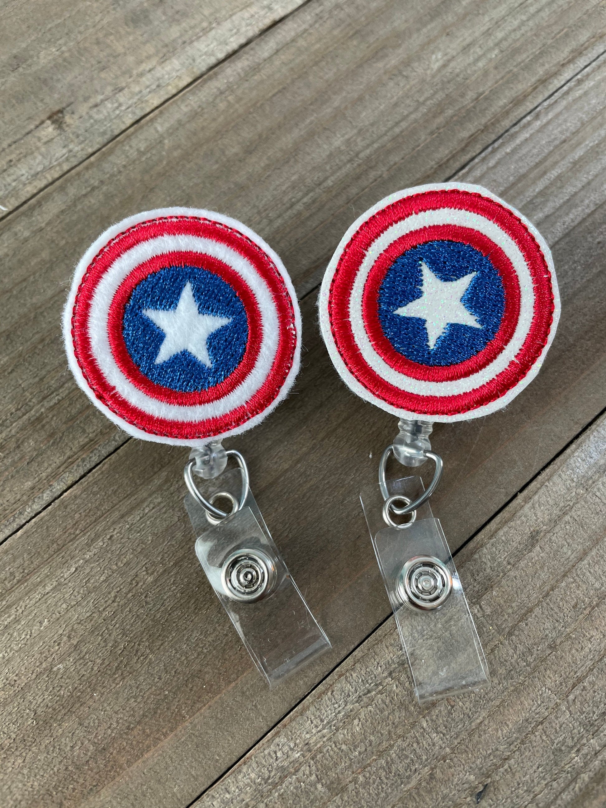 Captain America Shield Retractable Badge Reel – The Badge Bar