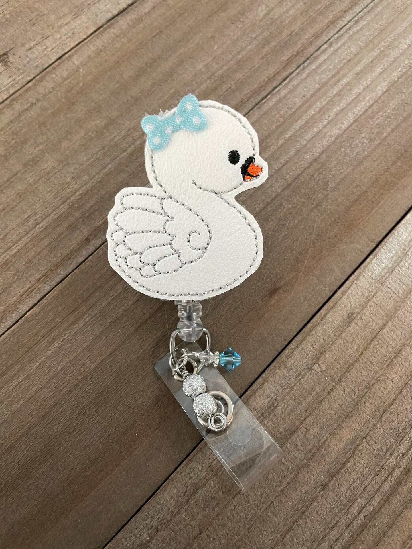 Swan Retractable Badge Reel Name Tag Holder