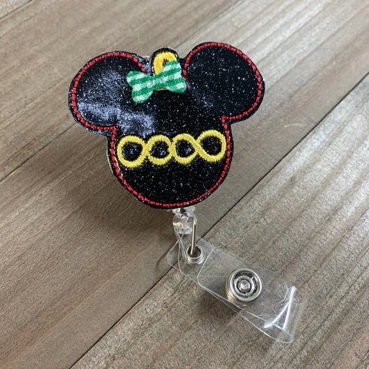 Christmas Ornament Mr Mouse Badge Reel