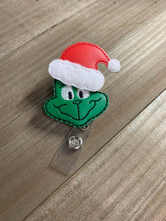 Grinch Christmas Badge Reel