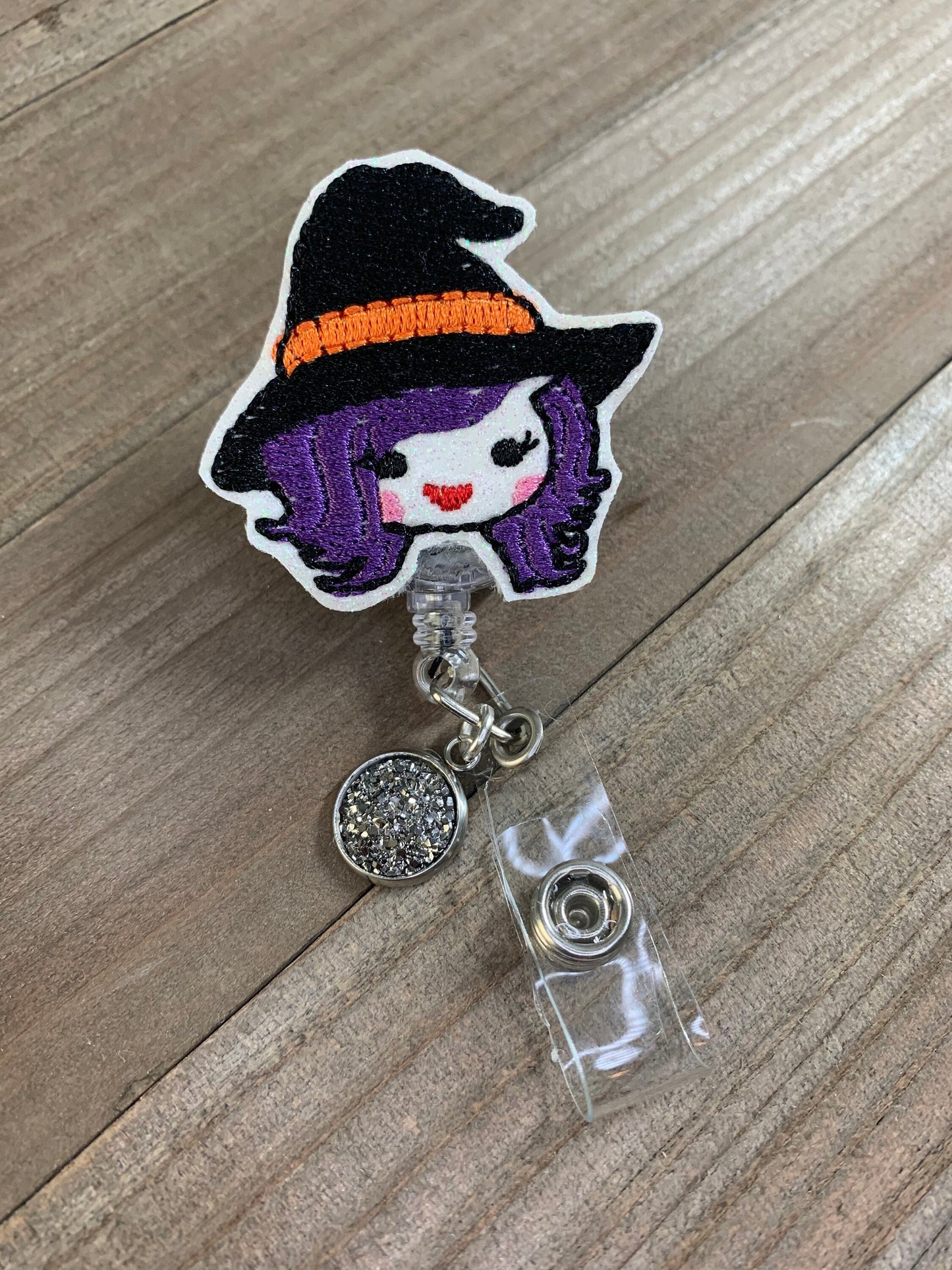 Spooky Witch Cutie Retractable Badge Reel