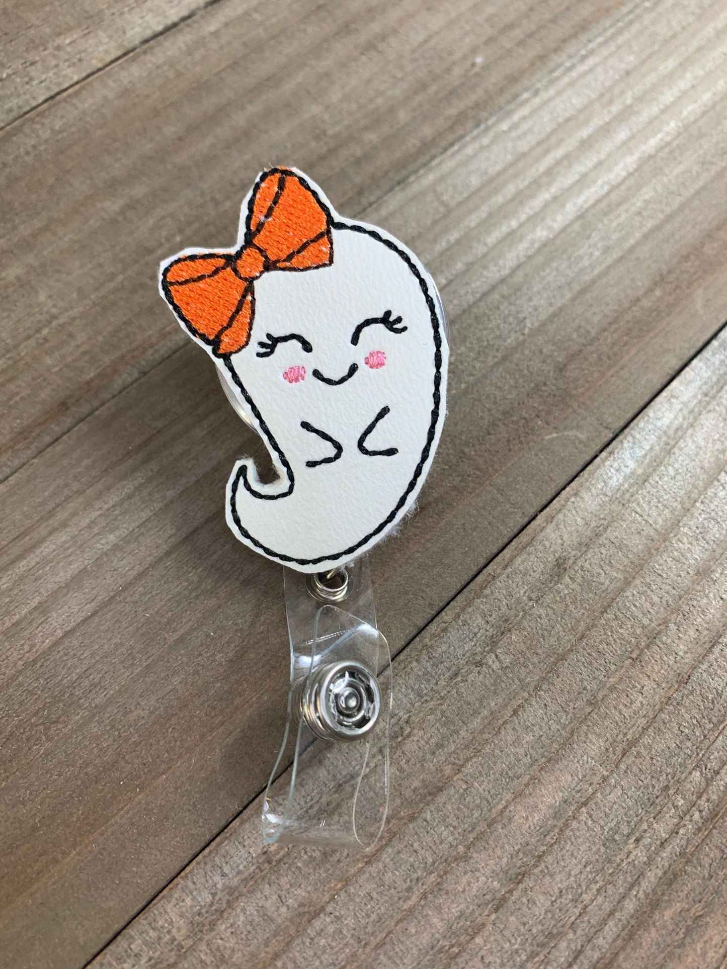 Fall Halloween Ghost Retractable Badge reel