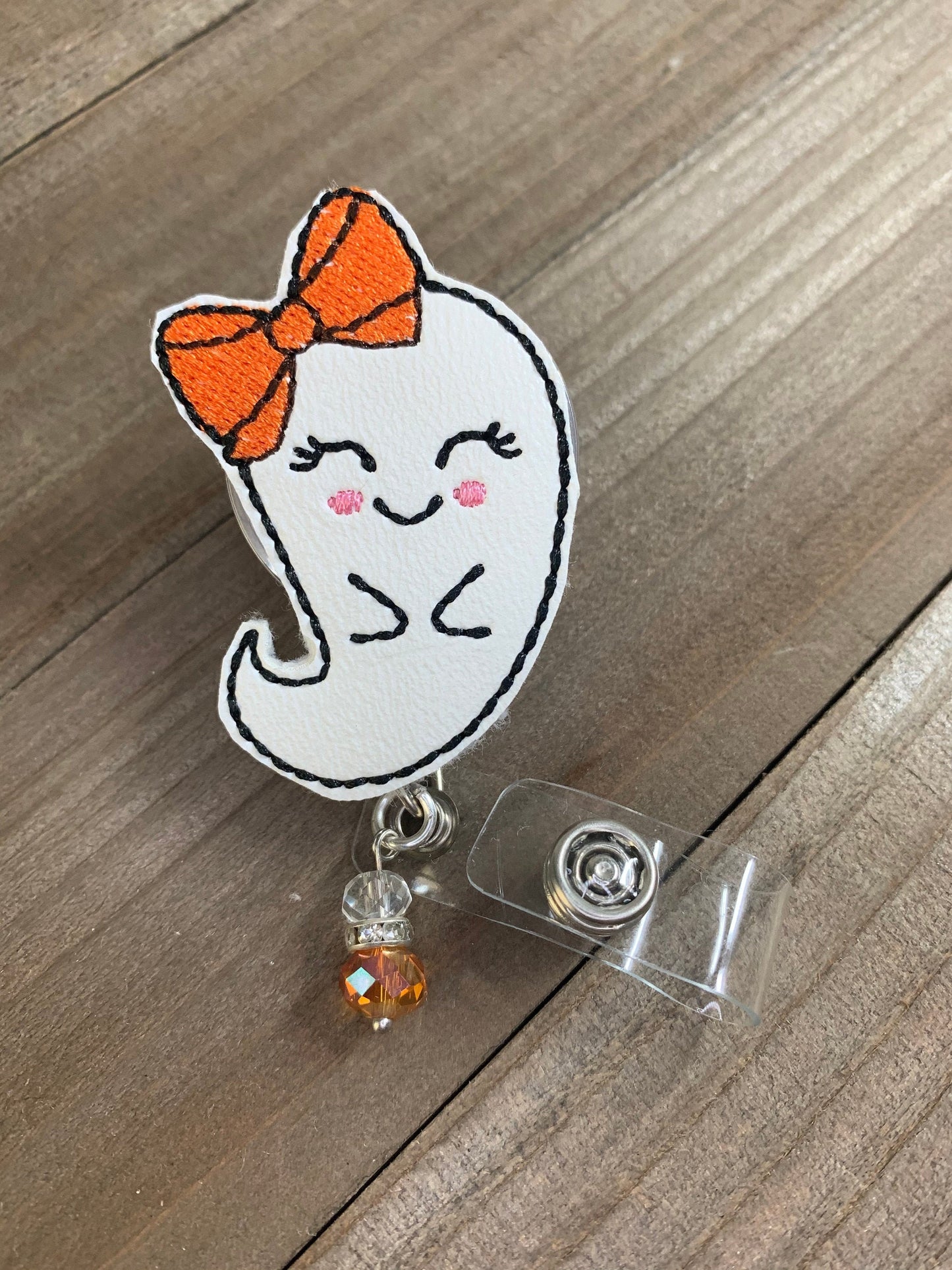 Fall Halloween Ghost Retractable Badge reel