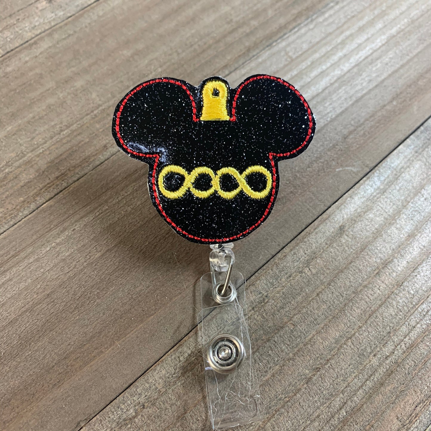 Christmas Ornament Mr Mouse Badge Reel