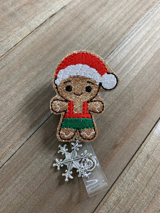 Christmas Gingerbread Badge Reel