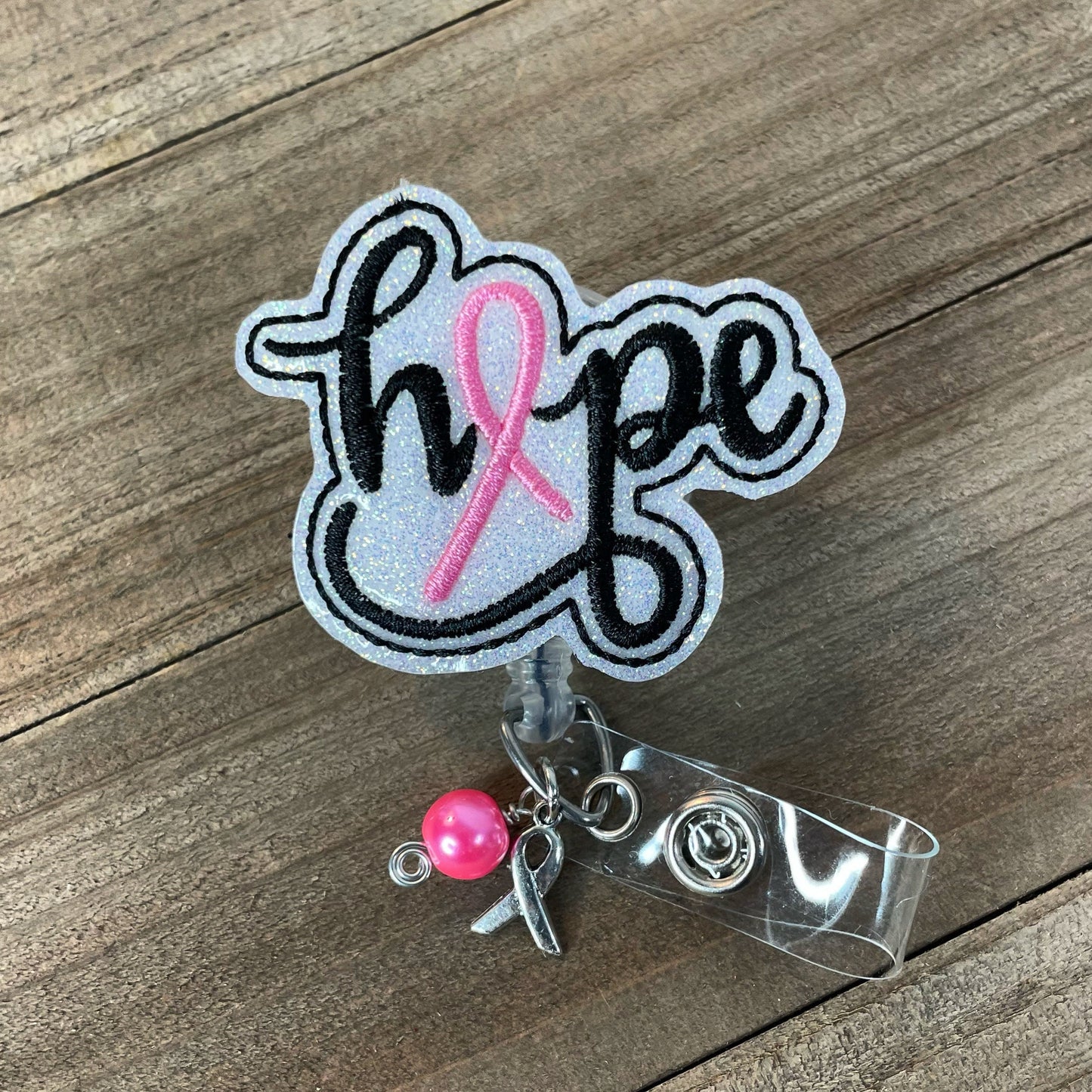 Hope Awareness Ribbons Retractable Badge Reel