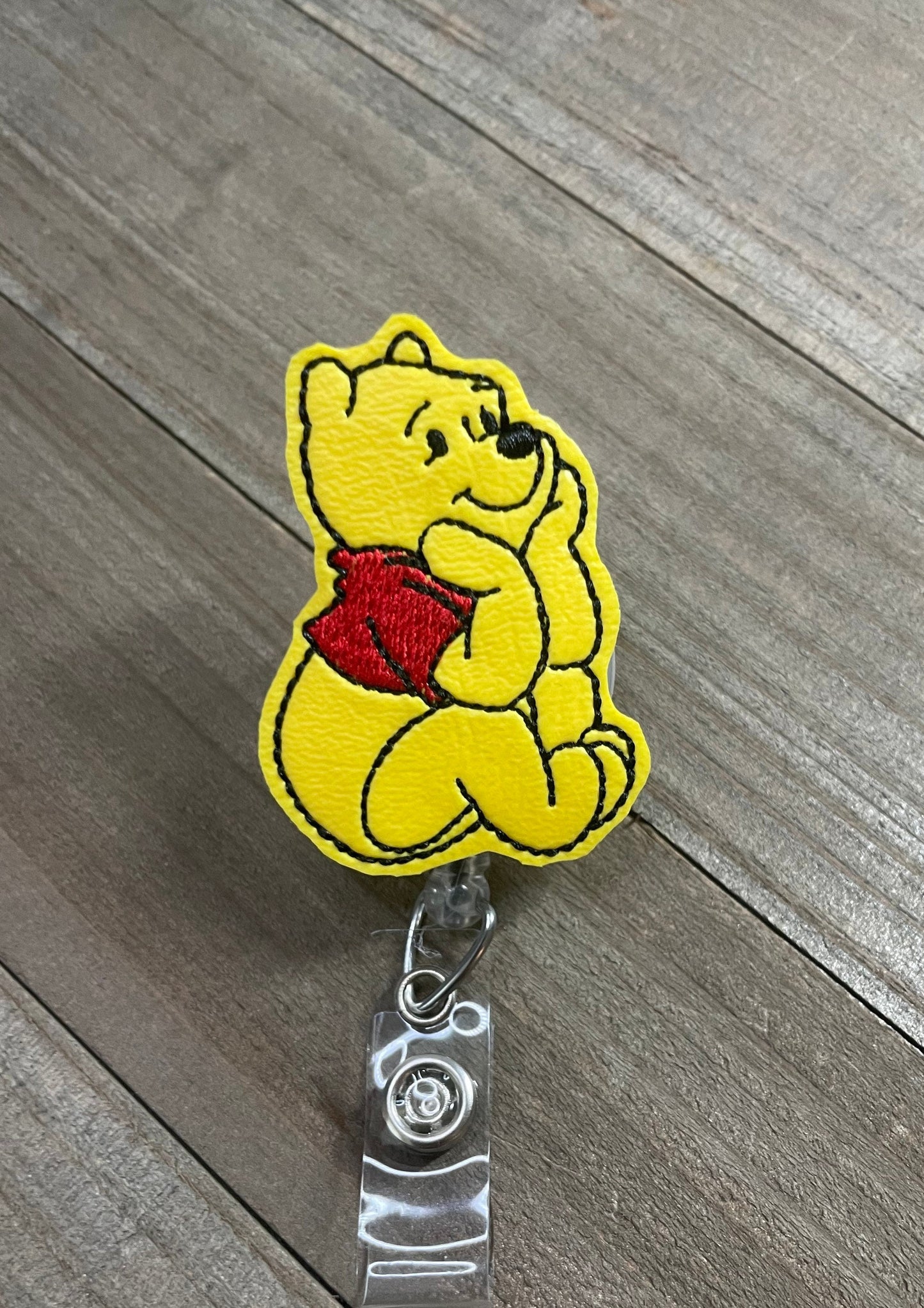 Sweet Pooh Honey Bear Retractable Badge Reel Name Tag