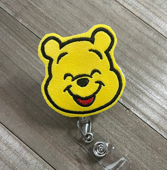 Silly Pooh Honey Bear Retractable Badge Reel Name Tag