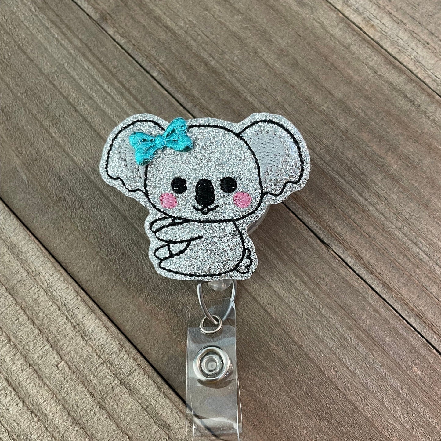 Koala Bear Retractable Badge Reel Name Tag Holder