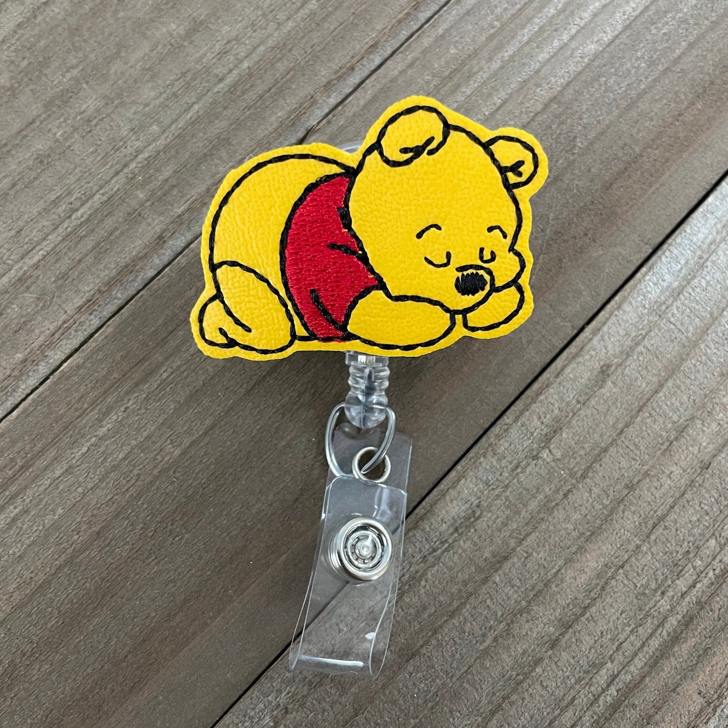 Sleeping Pooh Retractable Badge Reel