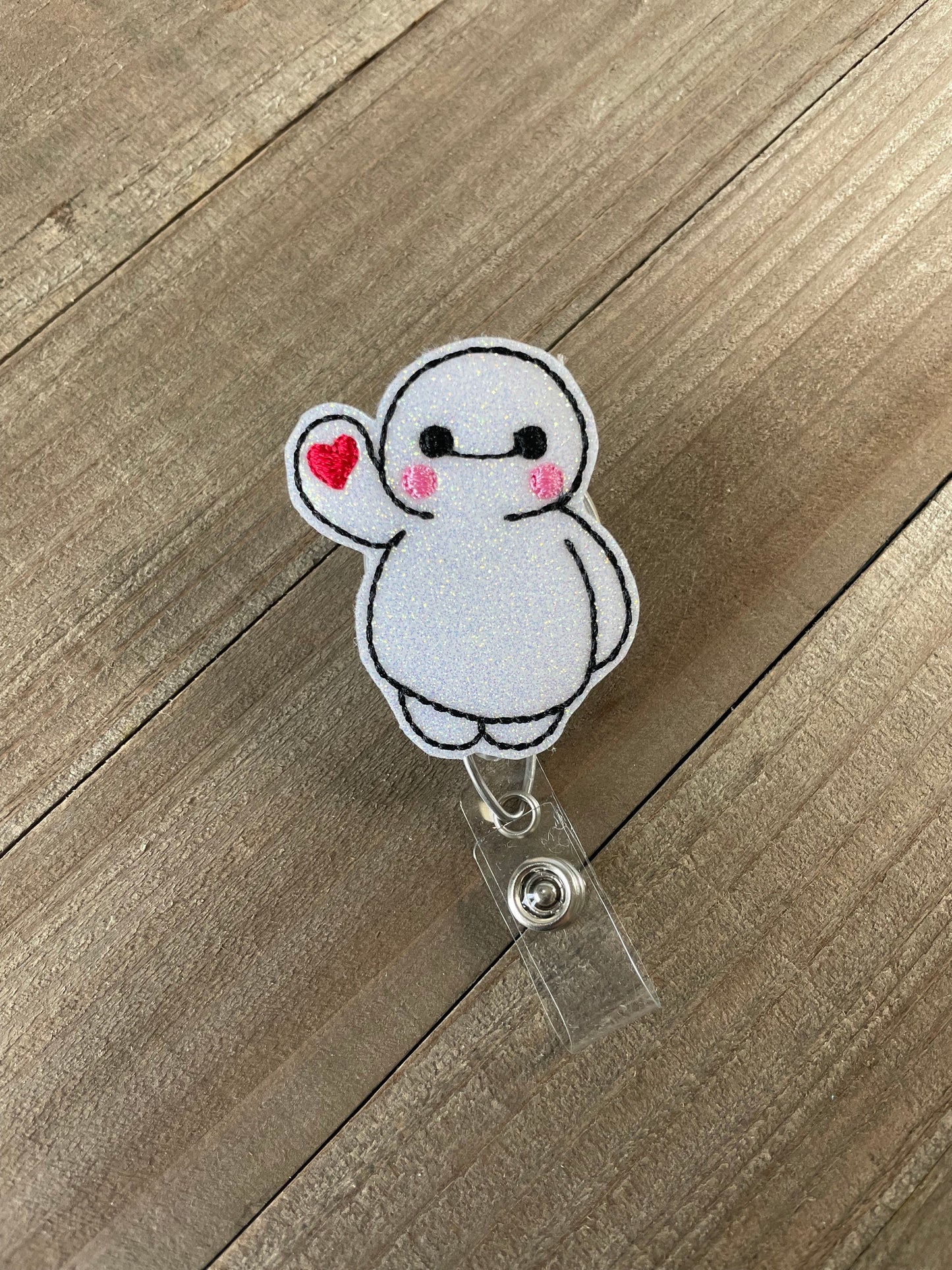 Baymax Heart in Hand Big Hero 6 Retractable Badge Reel