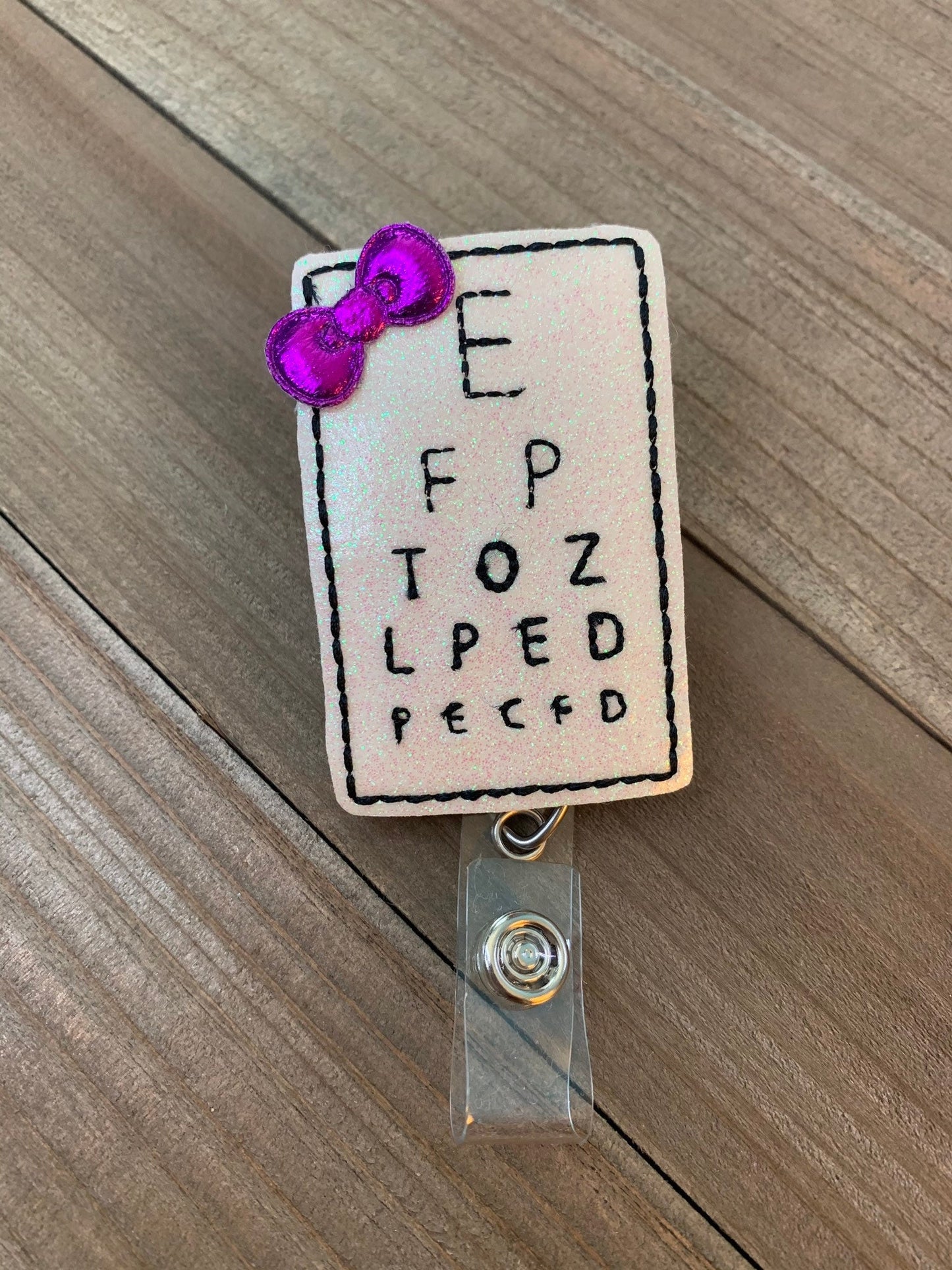 Cute Snellen Eye Chart Retractable Badge Reel