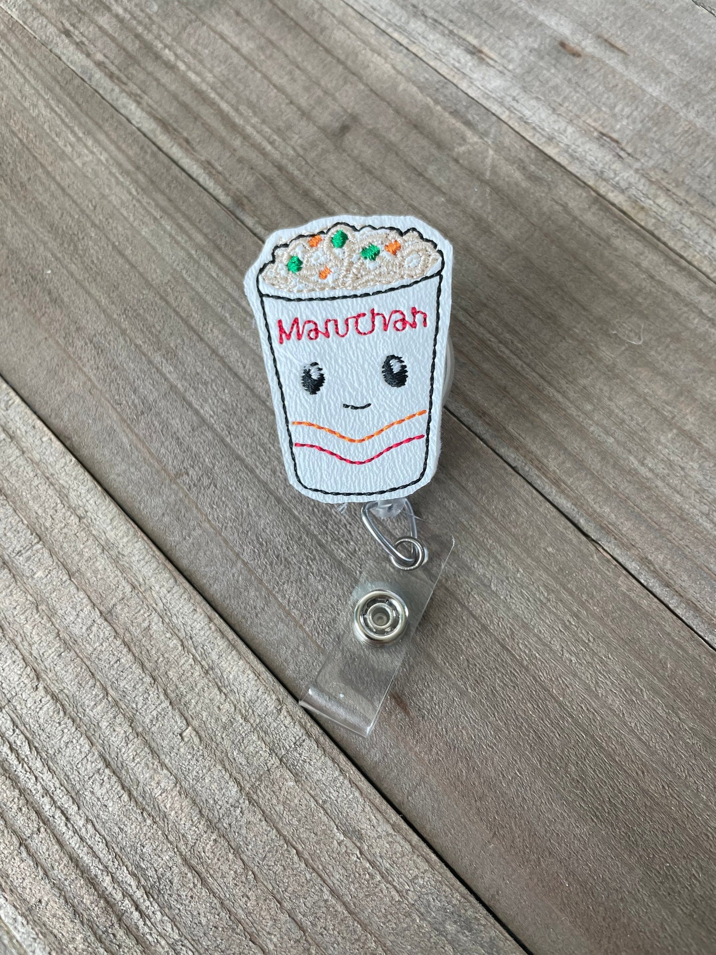 Cup Of Noodles Ramen Retractable Badge Reel