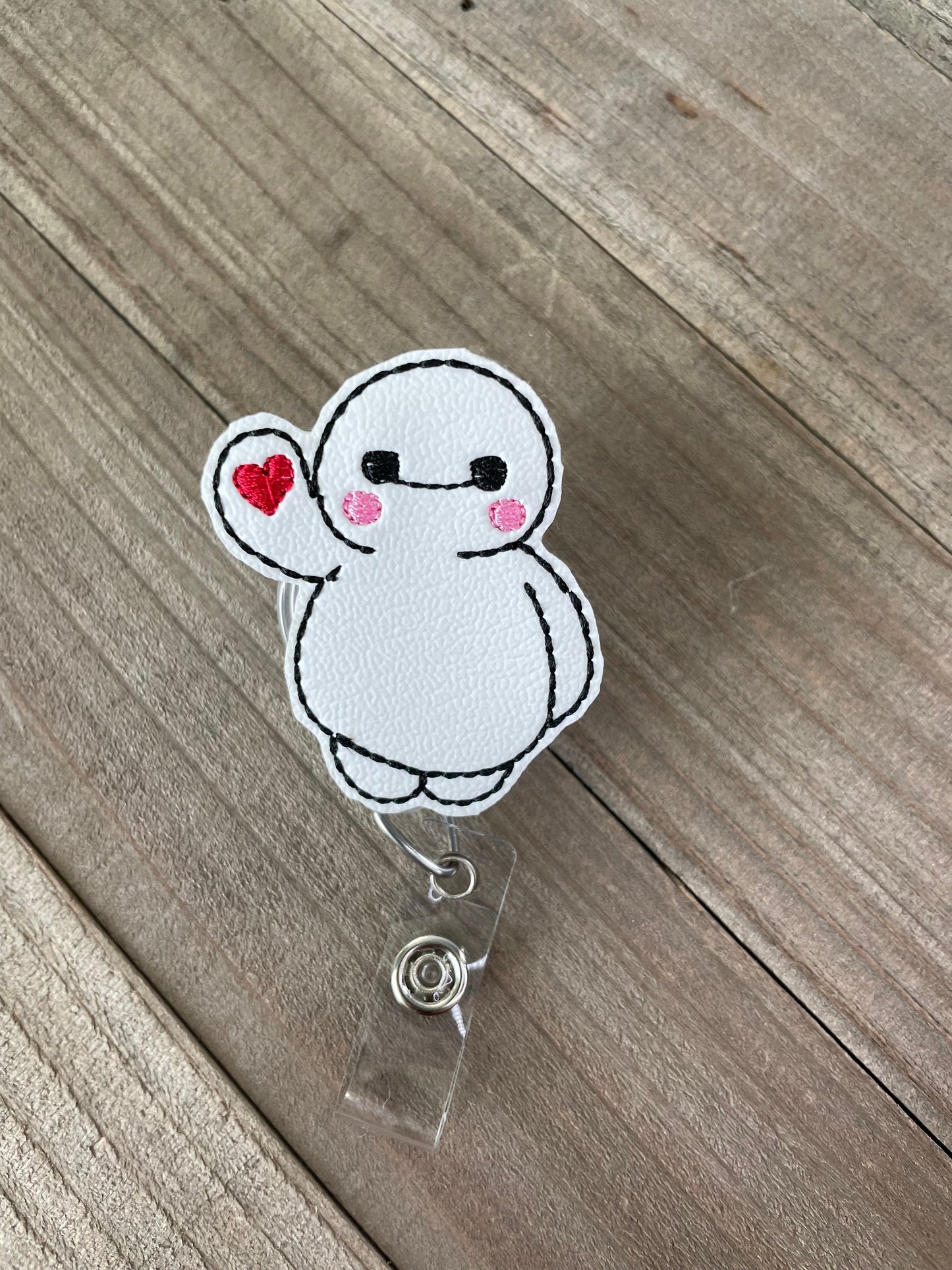 Baymax Heart in Hand Big Hero 6 Retractable Badge Reel