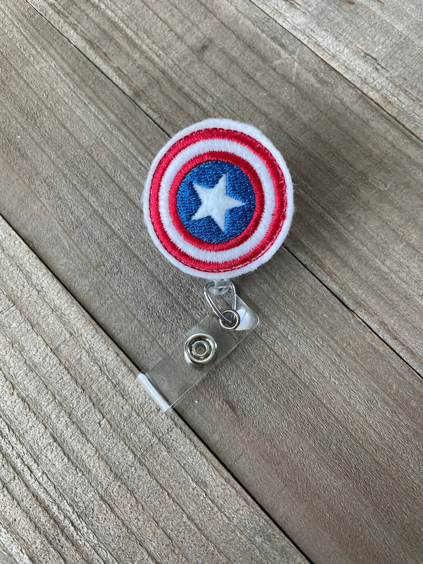 Captain America Shield Retractable Badge Reel