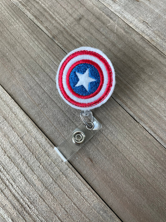 Captain America Shield Retractable Badge Reel