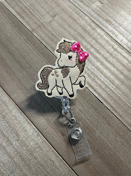 Sassy Pony Horse Equestrian Retractable Badge Reel Name Tag