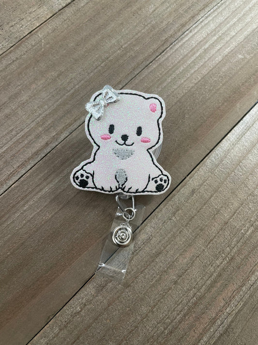 Polar Bear Friend Retractable Badge Reel Name Tage Holder