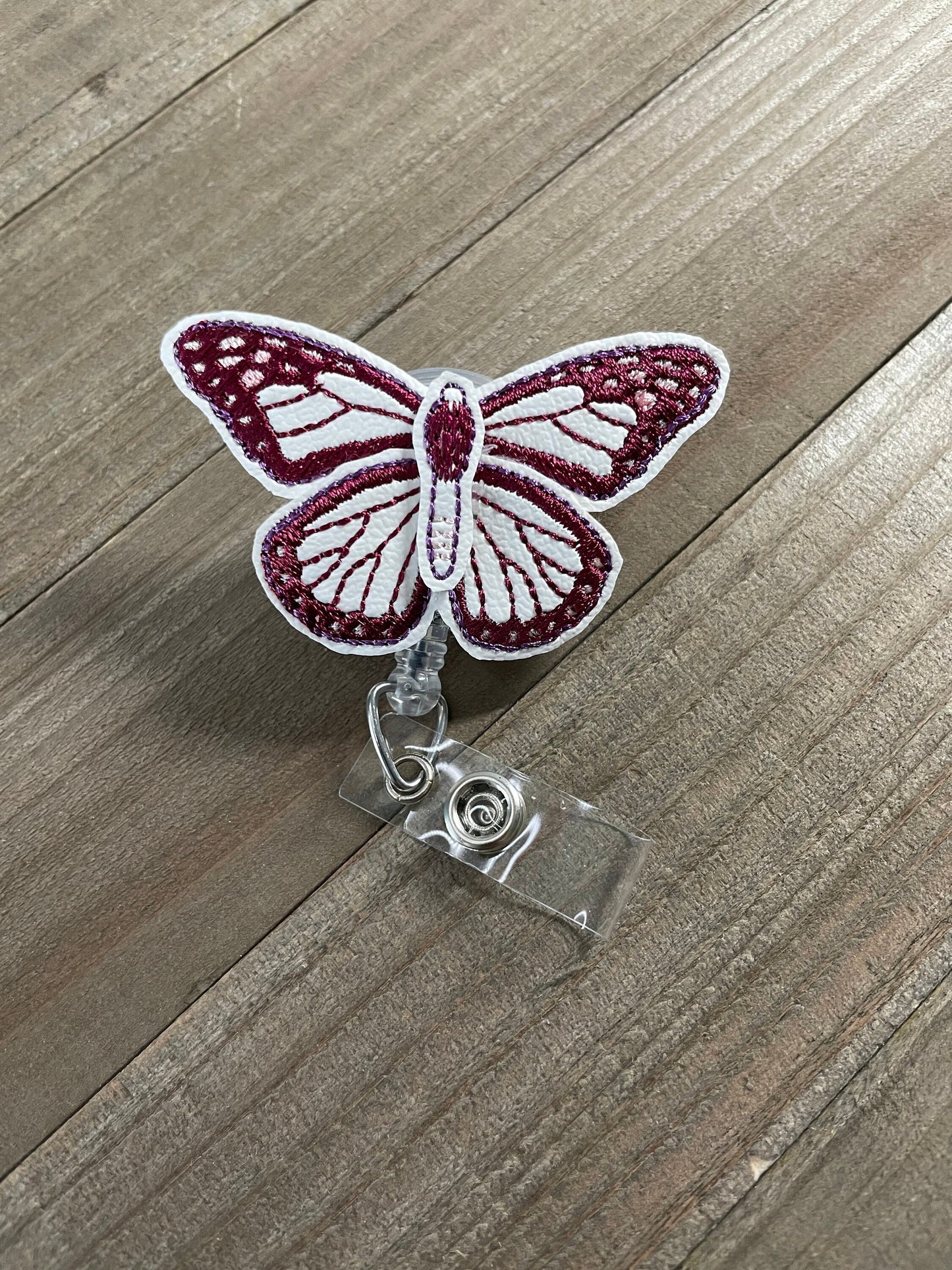 Butterfly Retractable Badge Reel Name Tag Holder