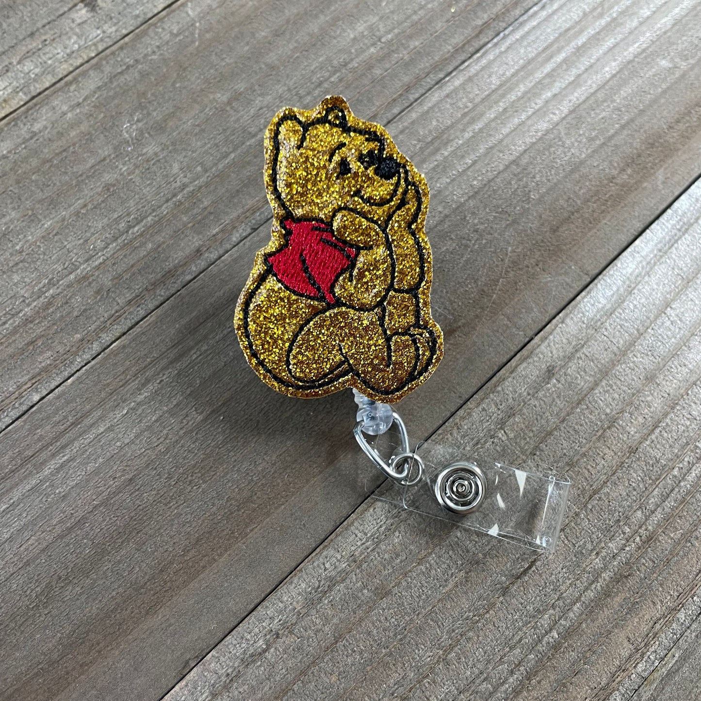 Sweet Pooh Honey Bear Retractable Badge Reel Name Tag