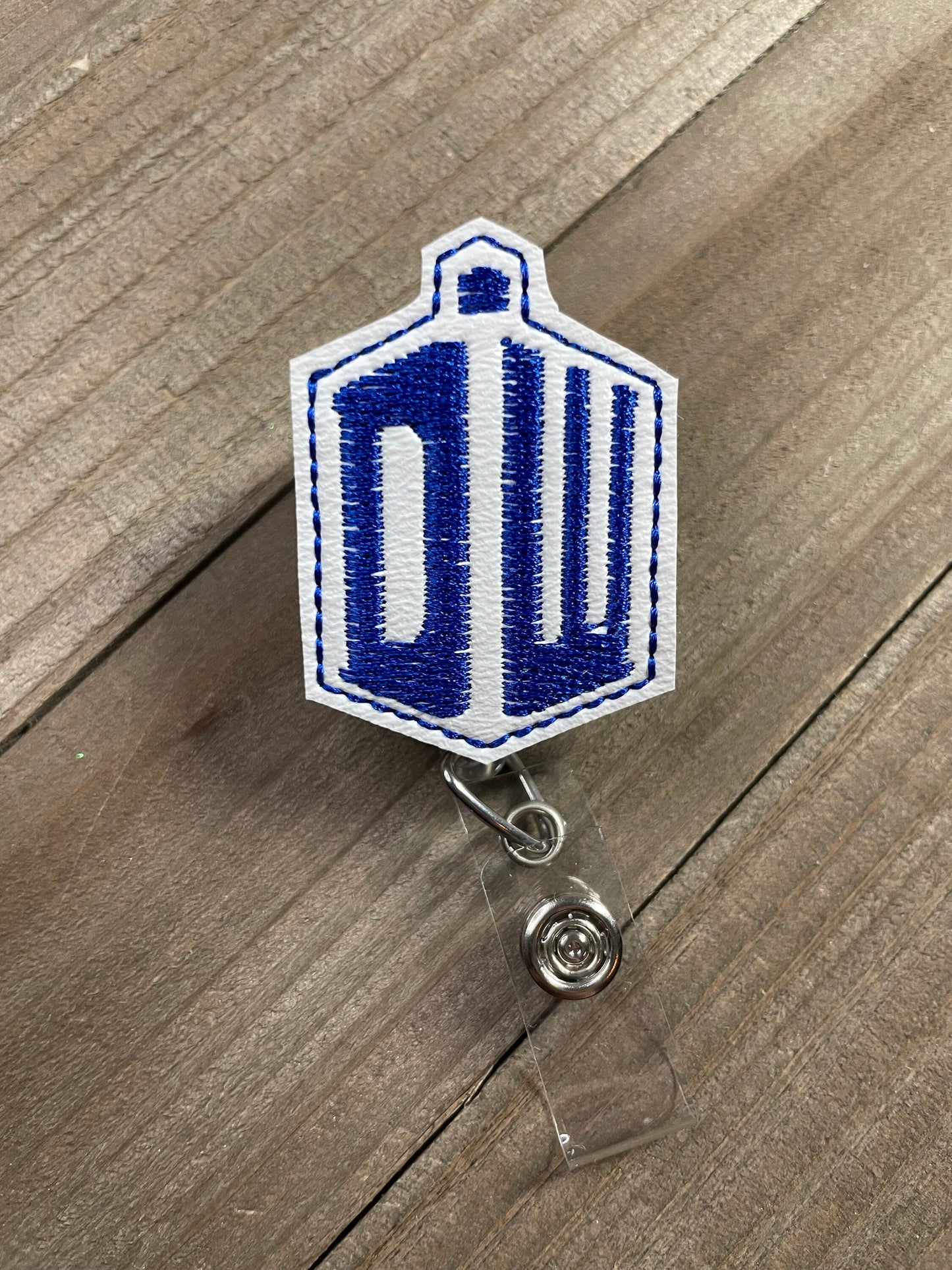 Dr Who Tardis Retractable Badge Reel Name Tag